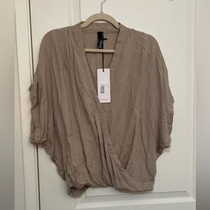 bobi Tan button blouse (nwt)